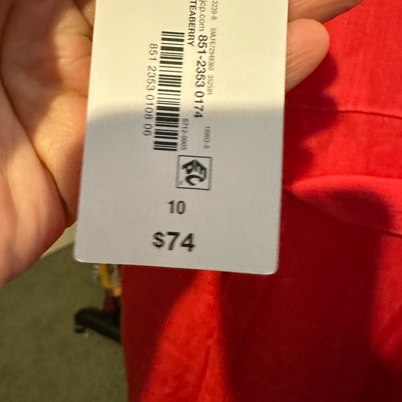 Liz Claiborne Vibrant Red Midi Dress - Picture 4 of 4